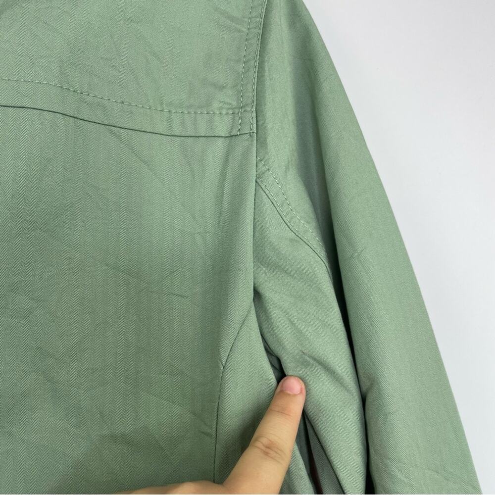 Talbots Light Green Button Down Utility Jacket Wo… - image 5